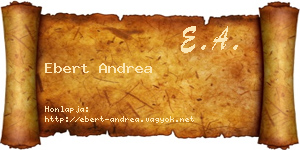 Ebert Andrea névjegykártya